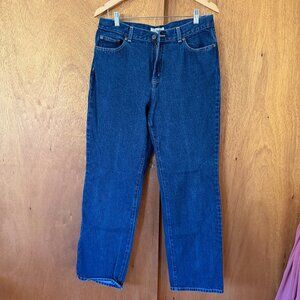 LL Bean Straight Fit Women's Dark Jeans - Size 14 M/T